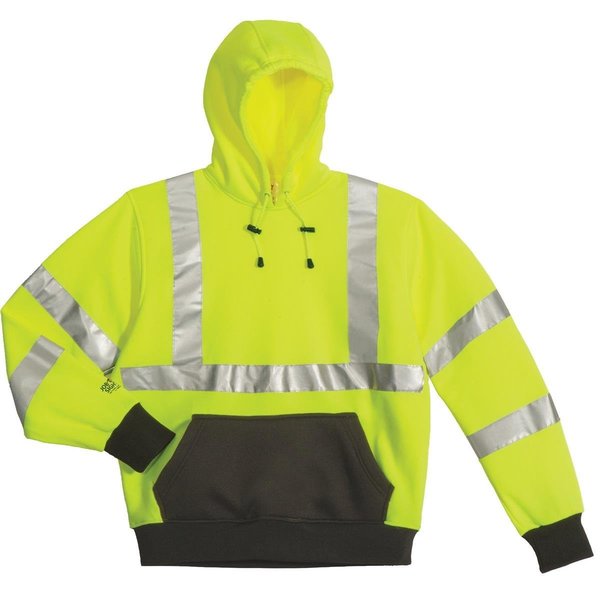 Tingley Tingley Job Sight ANSI Class 3 Hooded Pullover Hi-Vis Sweatshirt S78322 LG